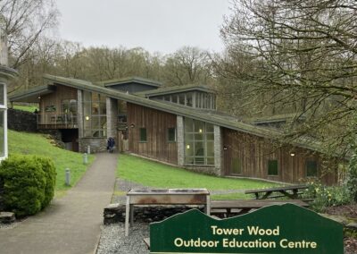 A photograph showing the entrance to Tower Wood.